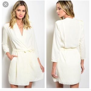 Honey Punch BLACK Wrap dress